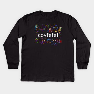 Covfefe Confetti Kids Long Sleeve T-Shirt